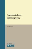 Congress volume : Edinburgh, 1974 /
