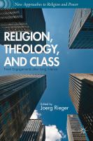 Religion, theology, and class : fresh engagements after long silence /