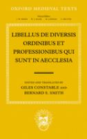 Libellus de diversis ordinibus et professionibus qui sunt in aecclesia /