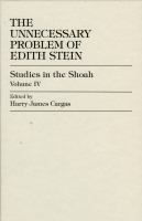 The unnecessary problem of Edith Stein /