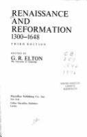 Renaissance and Reformation, 1300-1648 /