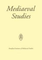 Mediaeval studies.