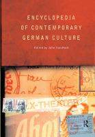 Encyclopedia of contemporary German culture /