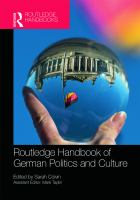 Routledge handbook of German politics & culture /