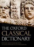 The Oxford classical dictionary.