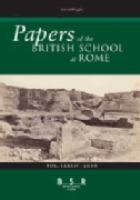 Papers of the British School at Rome.
