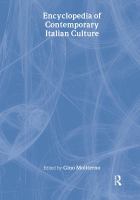 Encyclopedia of contemporary Italian culture /