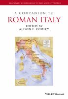 A companion to Roman Italy /