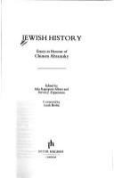 Jewish history : essays in honour of Chimen Abramsky /