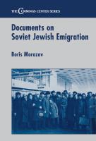 Documents on Soviet Jewish emigration /