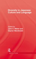 Diversity in Japanese culture and language /