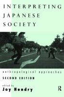 Interpreting Japanese society : anthropological approaches /