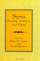 Syria : society, culture, and polity /