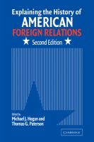 Explaining the history of American foreign relations /