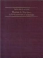 Catalogue of the Charles L. Blockson Afro-American collection, a unit of the Temple University Libraries /