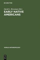 Early native Americans : prehistoric demography, economy, and technology /