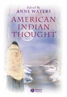 American Indian thought : philosophical Essays /