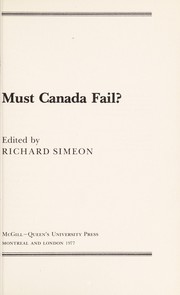 Must Canada fail? /
