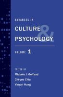Advances in culture and psychology /