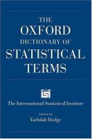 The Oxford dictionary of statistical terms /