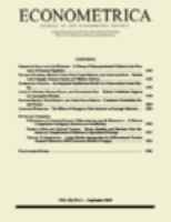 Econometrica journal of the Econometric Society.