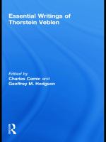 The essential writings of Thorstein Veblen /