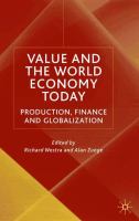 Value and the world economy today : production, finance and globalization /