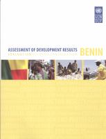 Assessment of development results : evaluation of UNDP contribution : Benin /