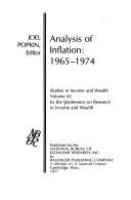 Analysis of inflation: 1965-1974 /