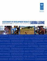 Assessment of development results : evaluation of UNDP contribution.