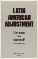 Latin American adjustment : how much has happened? /