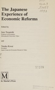 The Japanese experience of economic reforms /