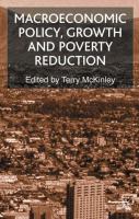 Macroeconomic policy, growth, and poverty reduction /