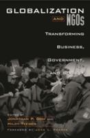 Globalization and NGOs : transforming business, governments, and society /