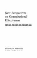 New perspectives on organizational effectiveness /