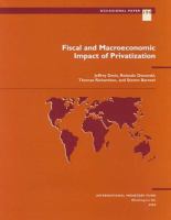Fiscal and macroeconomic impact of privatization /