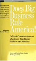 Does big business rule America? : Critical commentaries on Charles E. Lindblom's "Politics and markets" /