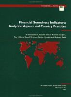Financial soundness indicators : analytical aspects and country practices /