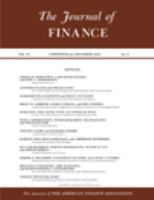 The Journal of finance.