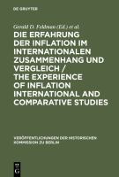 The Experience of inflation : international and comparative studies /