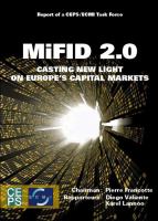 MiFID 2.0 : casting new light on Europe's capital markets : report of the ECMI-CEPS Task Force on the MiFID Review /