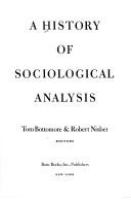 A history of sociological analysis /