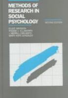 Methods of research in social psychology /