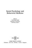 Social psychology and behavioral medicine /