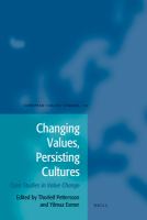 Changing values, persisting cultures : case studies in value change /