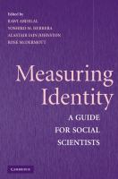 Measuring identity : a guide for social scientists /