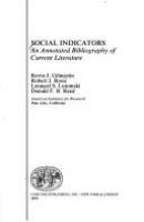 Social indicators : an annotated bibliography of current literature /