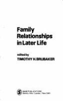Family relationships in later life /