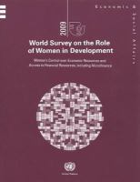 Women's control over economic resources and access to financial resources, including microfinance : 2009 world survey on the role of women in development /