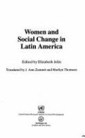 Women and social change in Latin America /
